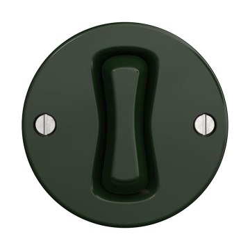 Reblig - Retro kruisschakelaar zonder afdekraam nr. 7 groen