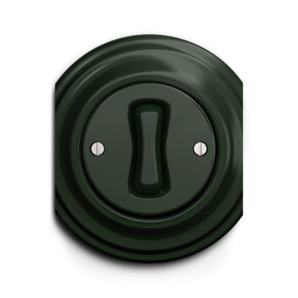Reblig - Retro kruisschakelaar zonder afdekraam nr. 7 groen