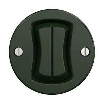 Reblig - Retro meervoudige wandschakelaar zonder afdekraam nr. 5 groen