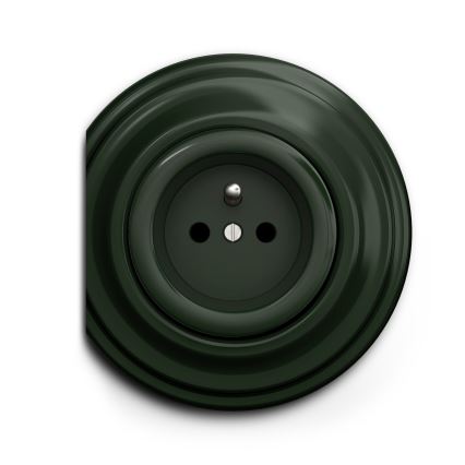 Reblig - Retro stopcontact zonder afdekraam 230V groen