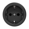 Reblig - Retro stopcontact zonder afdekraam SCHUKO 230V/16A zwart