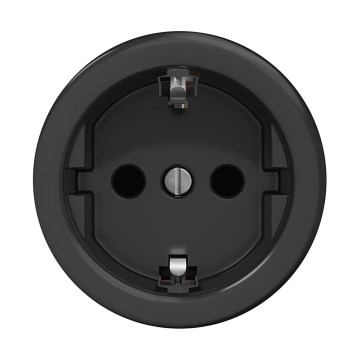 Reblig - Retro stopcontact zonder afdekraam SCHUKO 230V/16A zwart
