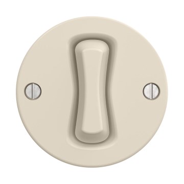 Reblig - Retro trappenlichtschakelaar zonder afdekraam nr. 6 beige
