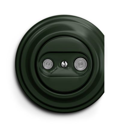 Reblig - Retro TV-/FM-einddoos zonder afdekraam, groen
