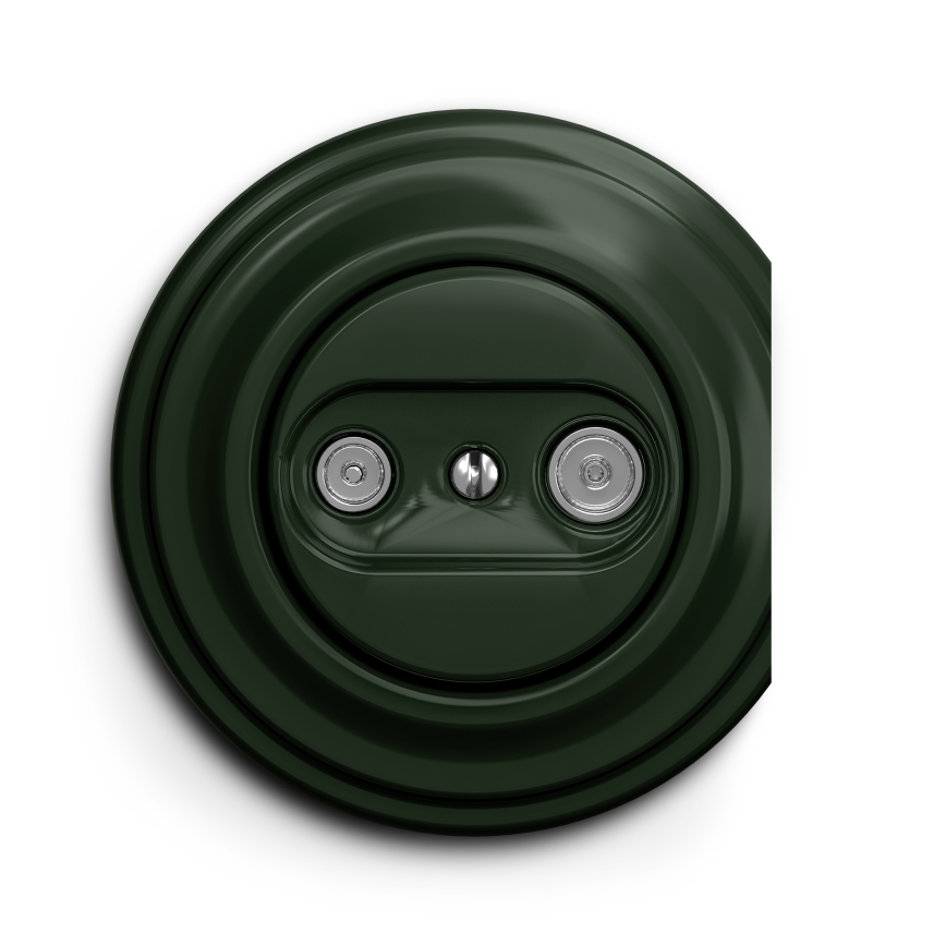 Reblig - Retro TV-/FM-einddoos zonder afdekraam, groen