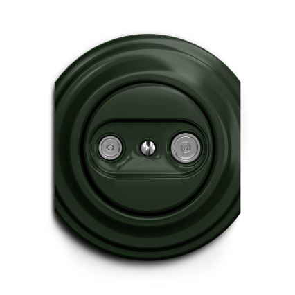Reblig - Retro TV-/FM-einddoos zonder afdekraam, groen