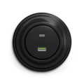 Reblig - Retro USB-stopcontact A+C met zwart frame