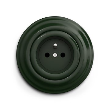Reblig - Retro wandcontactdoos met afdekraam 230V groen