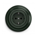 Reblig - Retro wandcontactdoos met SCHUKO-afdekraam 230V/16A groen