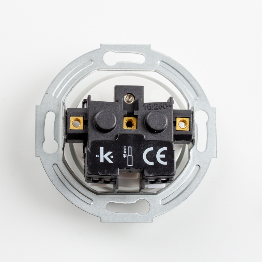Reblig - Retro wandcontactdoos zonder afdekraam 230V keramisch wit