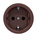 Reblig - Retro wandcontactdoos zonder afdekraam SCHUKO 230V/16A bruin