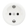 Reblig - Retro wandcontactdoos zonder afdekraam SCHUKO 230V/16A sneeuwwit