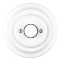 Reblig - Variateur rotatif rétro en porcelaine avec cadre 250V/10A blanc