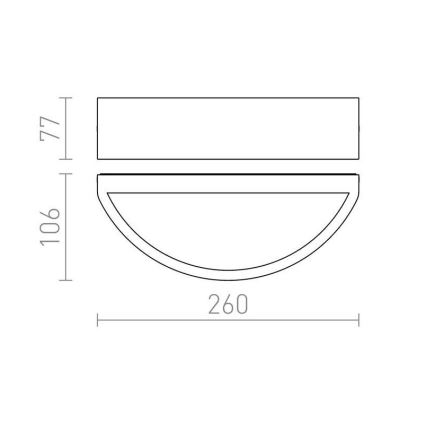 RED - Design Rendl - R10365 - Wand Lamp voor Buiten LESA 1xE27/26W/230V IP54