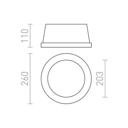 RED - Design Rendl - R10444 - Inbouw Lamp MIA 2xE27/40W/230V