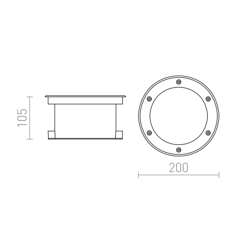 RED - Design Rendl - R10532 - LED Lamp voor Buiten voor Oppervlak Montage TERRA LED/20W/230V IP67