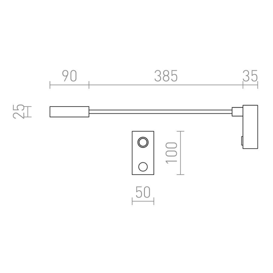 RED -  Design Rendl - R10541 - LED Wandlamp AIM LED/3W/230V zwart