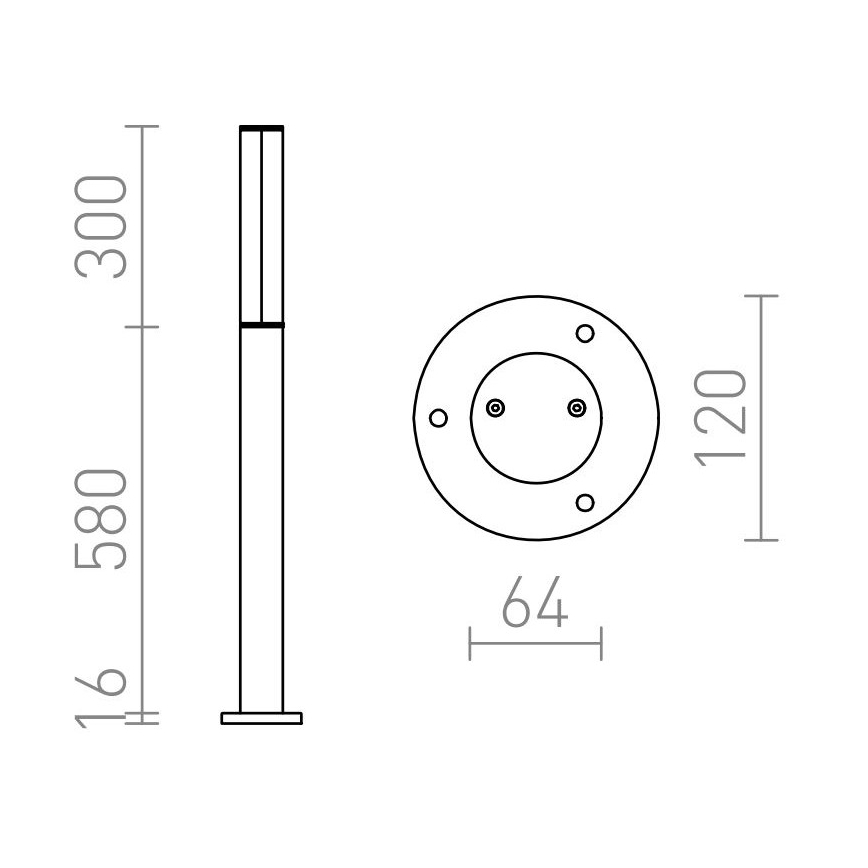 RED - Design Rendl - R10548 - LED Lamp voor Buiten VADIS LED/8W/230V IP54