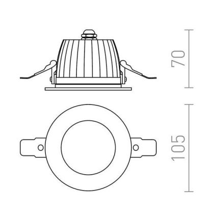 RED - Design Rendl - R10565 - LED Badkamer Inbouw Lamp AMIGA 8W/230V IP65