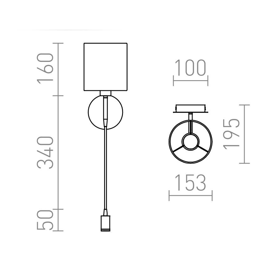 RED - Design Rendl - R10580 - LED Wand Lamp VERSA 1xE27/42W/230V + LED/3W