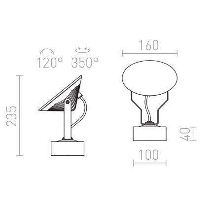 RED - Design Rendl - R11753 - LED Wand Lamp voor Buiten FOX LED/9W/230V IP65