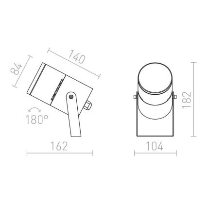 RED - Design Rendl - R11754 - LED Lamp voor Buiten ROSS LED/9W/230V IP65