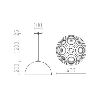 RED - Design Rendl - R11766 - Hanglamp aan een koord CARISSIMA 1xE27/42W/230V