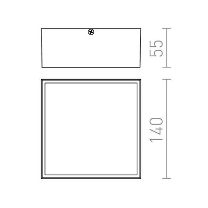 RED - Design Rendl- R11967 - LED Plafond Lamp voor Buiten BONO LED/4W/230V IP54