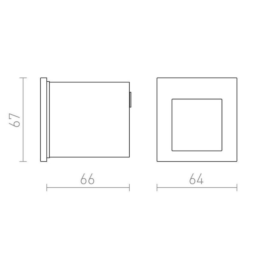 RED - Design Rendl-R12015 - Luminaire intégré d'extérieur TESS LED/3W/230V IP54