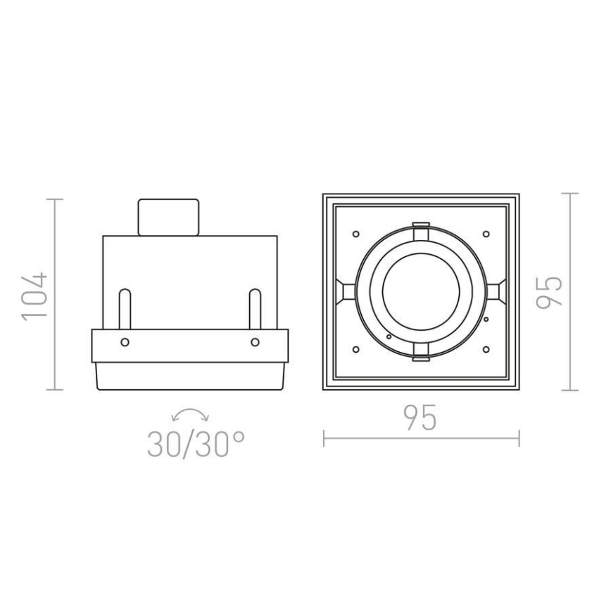 RED - Design Rendl - R12052 - Inbouwverlichting ELECTRA 1xGU10/50W/230V