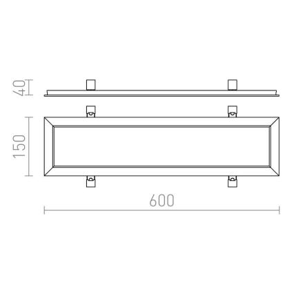 RED - Design Rendl - R12061 - LED Inbouw Lamp STRUCTURAL LED/22W/230V