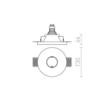 RED - Design Rendl - R12357 - Inbouw Lamp DAG 1xGU10/35W/230V