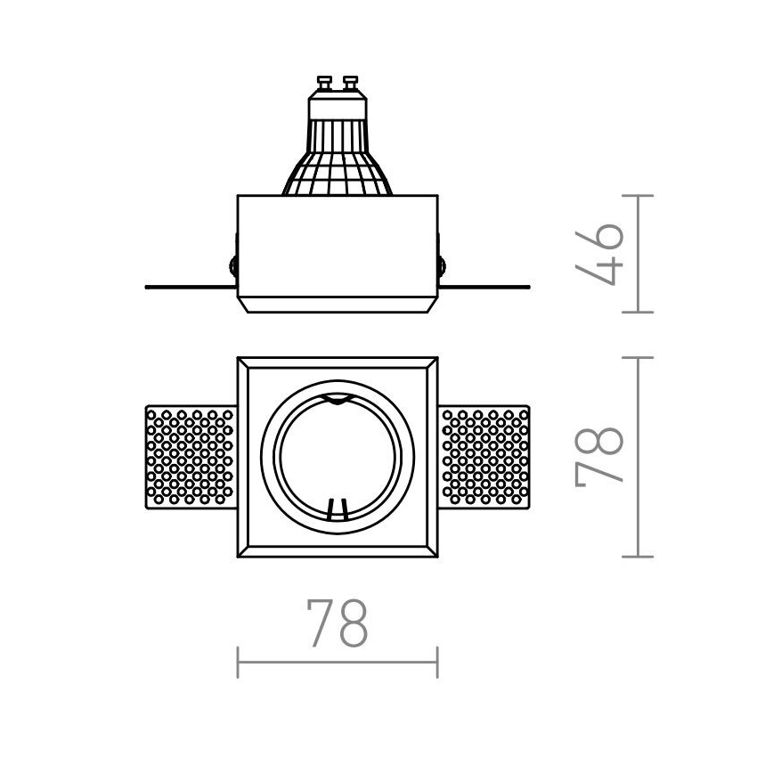 RED -  Design Rendl - R12361 - Inbouwlamp QUO 1xGU10/35W/230V