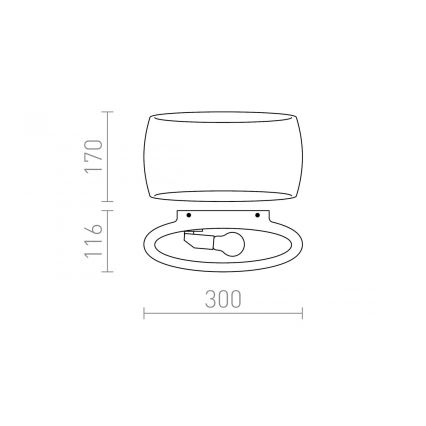 RED - Design Rendl - R12365 - Wand Lamp VERITA 1xE27/33W/230V wit