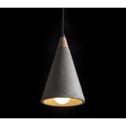 RED - Design Rendl - R12380 - Hanglamp aan een koord HEIDI 1xE27/28W/230V beton/hout