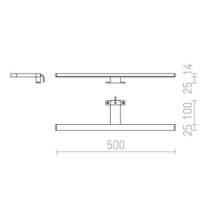 RED - Design Rendl - R12400 - LED Badkamer Spiegel Verlichting BALEA LED/7W/230V IP44