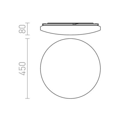RED - Design Rendl - R12433 - LED Plafond Lamp SEMPRE LED/36W/230V rond