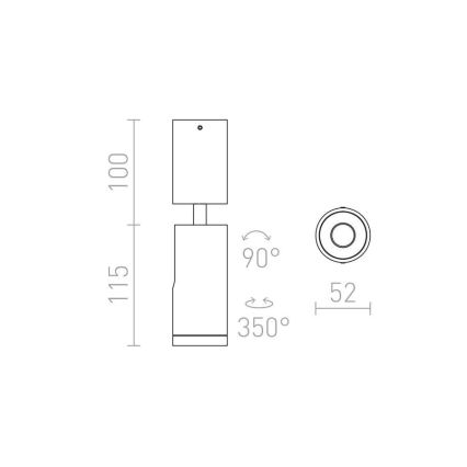 RED - Design Rendl - R12497 - LED Spot BOGARD LED/5W/230V zwart