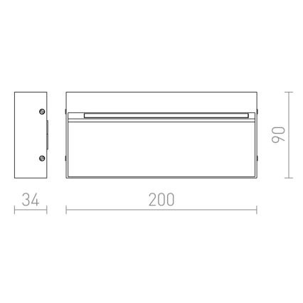 RED - Design Rendl - R12547 - LED Wand Lamp voor Buiten AQILA LED/6W/230V IP54