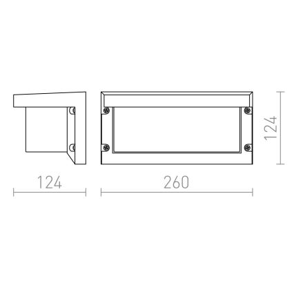 RED - Design Rendl- R12561 - Wand Lamp voor Buiten HIDE 1xE27/18W/230V IP54