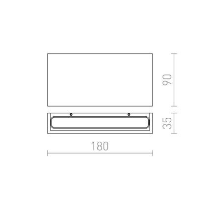 RED - Design Rendl - R12573 - LED Wand Lamp voor Buiten TORINO 2xLED/5W/230V IP54