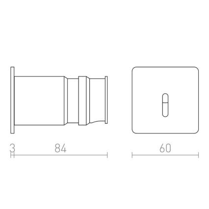 RED - Design Rendl - R12612 -  Ingebouwde LED Oriëntatie Lamp IRIA LED/1W/230V