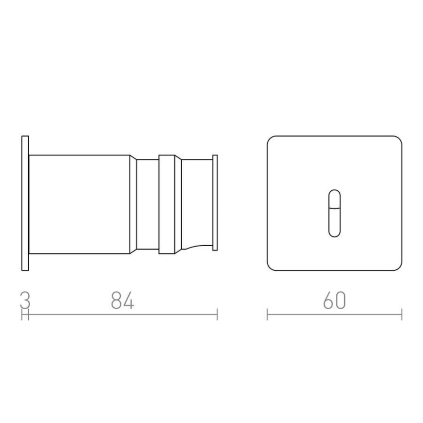 RED - Design Rendl - R12612 -  Ingebouwde LED Oriëntatie Lamp IRIA LED/1W/230V