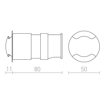 RED - Design Rendl-R12618 - Lumière intégrée d'extérieur KICK LED/1W/230V IP54