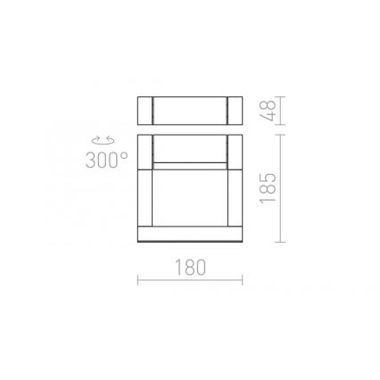 RED - Design Rendl-R12623- Applique murale d'extérieur AQUE LED/8W/230V IP54