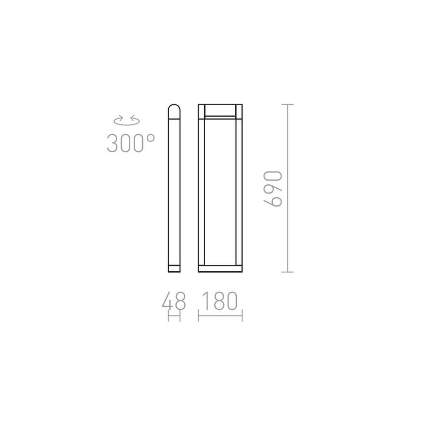 RED - Design Rendl - R12624 - LED Lamp voor Buiten AQUE LED/8W/230V IP54 zwart