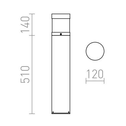 RED - Design Rendl - R12626 - LED Lamp voor Buiten ABAX LED/15W/230V IP54 antraciet