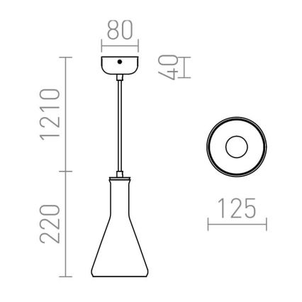 RED - Design Rendl - R12663 - Hanglamp aan een koord PULIRE 1xE14/28W/230V