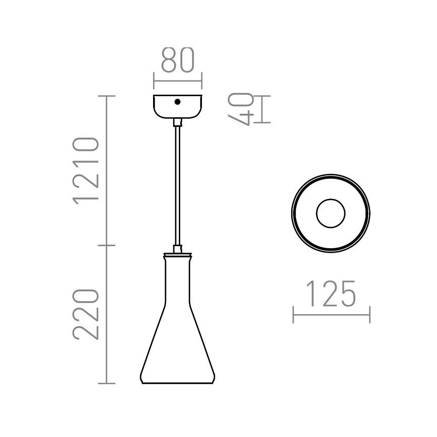 RED - Design Rendl - R12663 - Suspension filaire PULIRE 1xE14/28W/230V