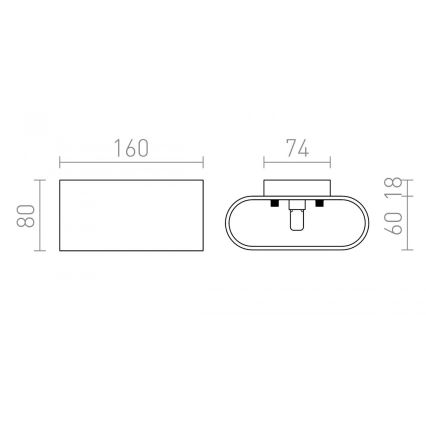 RED - Design Rendl - R12743 - Applique murale MARIO 1xG9/33W/230V